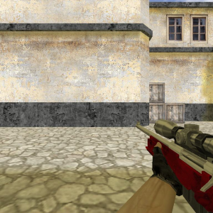 Default AWP Silver Red Camo