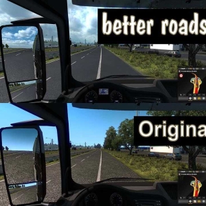 Mod Better Roads pentru versiunea veche a hărților 0.2.1 pentru Euro Truck Simulator 2 (v1.50.x)